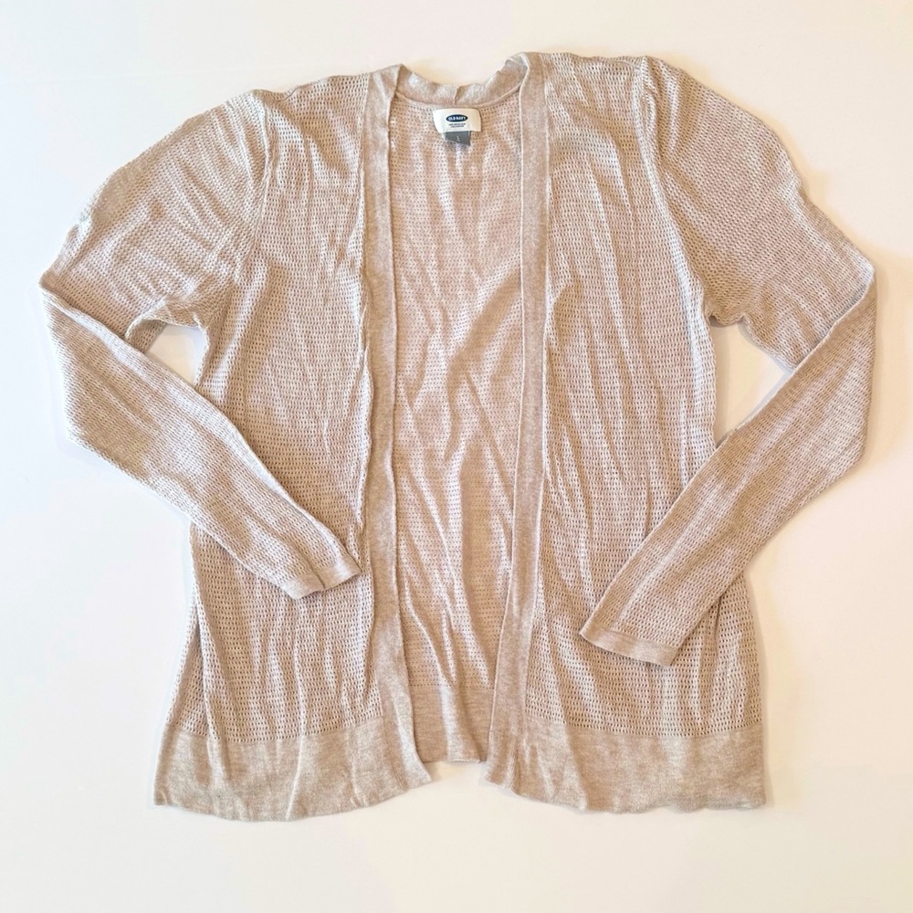 Old Navy Beige Open-Front Lightweight Cardigan